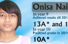Onisa Naing @ Thuzar Naing, a Myanmar- Muslim student who passed GCSE Exam and the youngest candidate breaking the record with the most A*