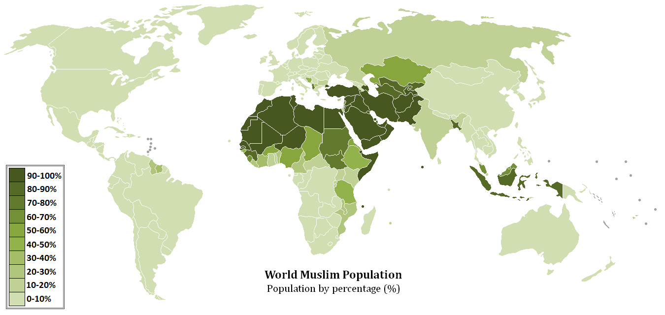 World Muslim Population Map (photo-wiki)