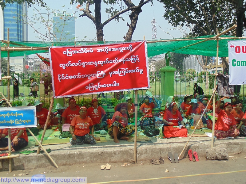 မိေက်ာင္းကန္ သပိတ္စခန္း ၂၈ ရက္႐ွိျပီျဖစ္ေသာ္လည္း ထူးျခားမႈမ႐ွိေသး