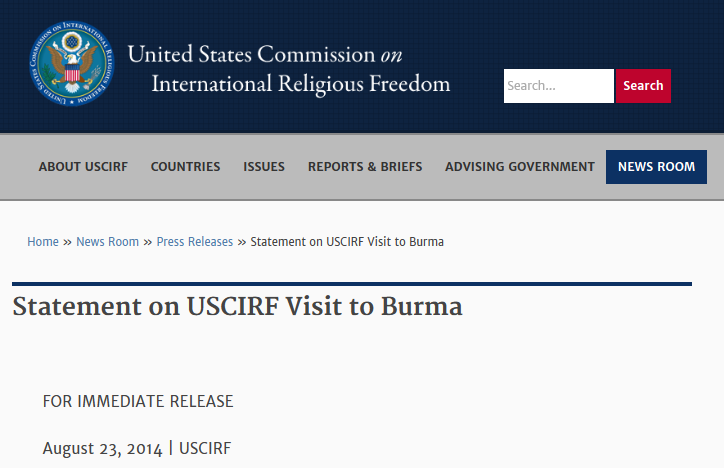 Statement_on_USCIRF_Visit_to_Burma_United_States_Commission_on_International_Religious_Freedom