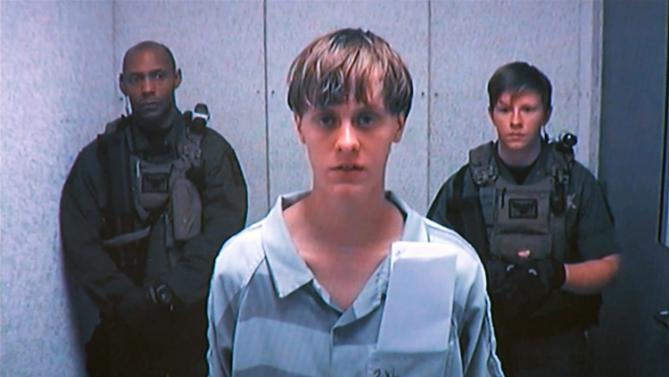 Dylann Storm Roof appears by closed-circuit televison at his bond hearing in Charleston, South Carolina June 19, 2015 in a still image from video. A 21-year-old white man has been charged with nine counts of murder in connection with an attack on a historic black South Carolina church, police said on Friday, and media reports said he had hoped to incite a race war in the United States. REUTERS/POOL TPX IMAGES OF THE DAY
