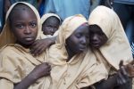 Some of the newly-released Dapchi schoolgirls are pictured in Jumbam village, Yobe State, Nigeria March 21, 2018. REUTERS/REUTERS/Ola Lanre - RC169DDE94F0