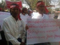 Issuing NRC to Muslim woman leads a protest in Rakhine State