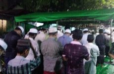 Myanmar Muslims welcome Ramadan praying in the heavy rain as lack of Holy Houses