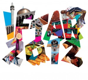 The logo of the mosques Iftar 2012 initiative during London Olympics