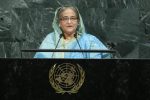 Bangladeshi Prime Minister Sheikh Hasina addresses the 72nd United Nations General Assembly at U.N. headquarters in New York, U.S., September 21, 2017. REUTERS/Eduardo Munoz